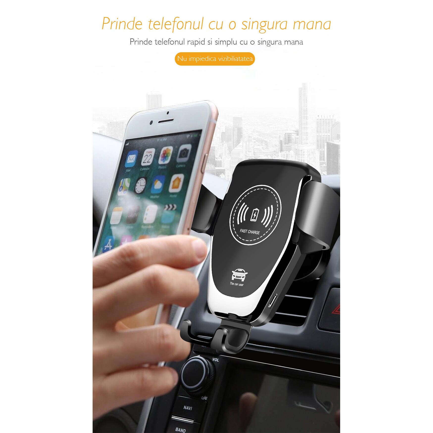 Altex incarcator wireless de masina