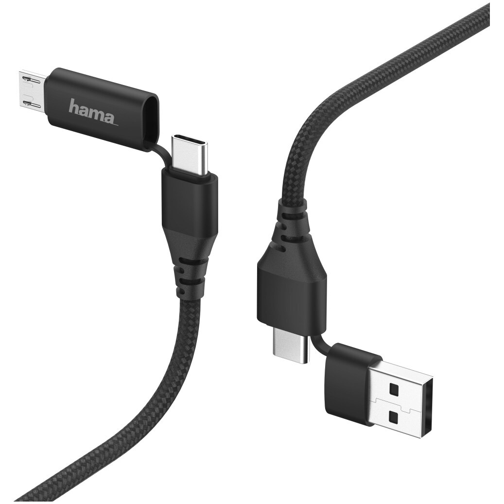 cablu date micro usb hama metallic silver la