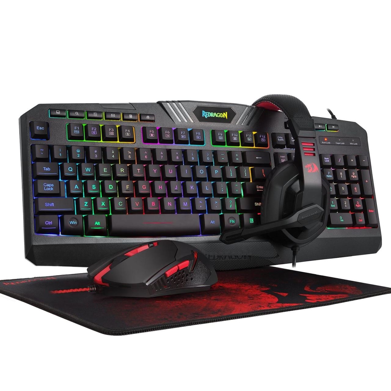 Kit tastatura mouse casti si mousepad fury thunderstreak altex