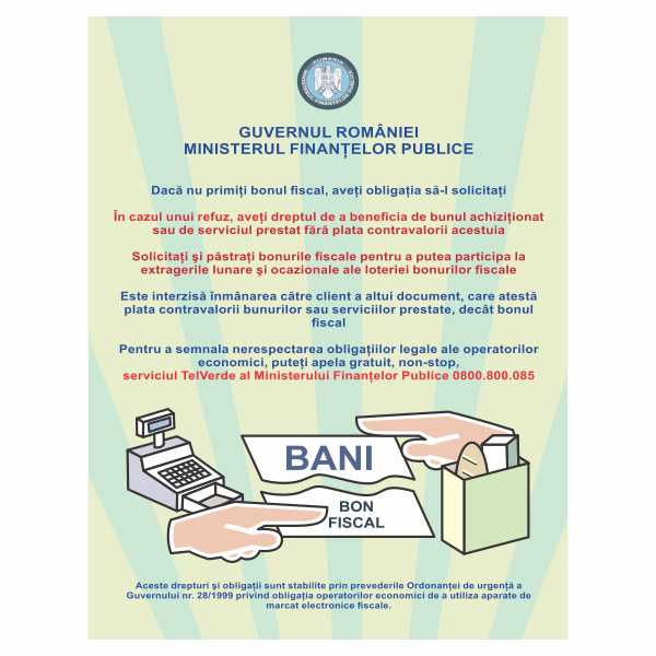Numar bon fiscal pe facturi altex