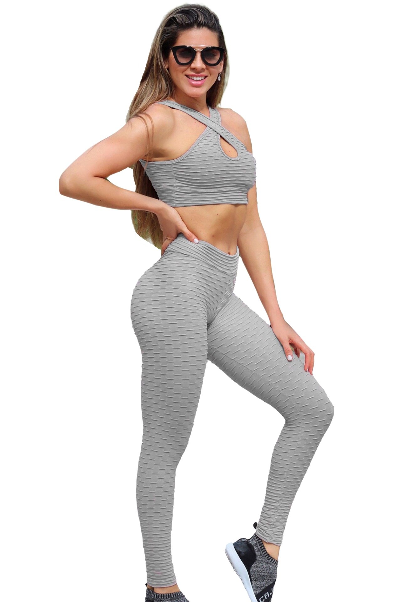 colanti fitness cu buzunare decathlon