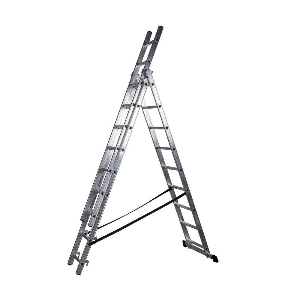 Scara aluminiu 3 tronsoane 9 trepte dedeman
