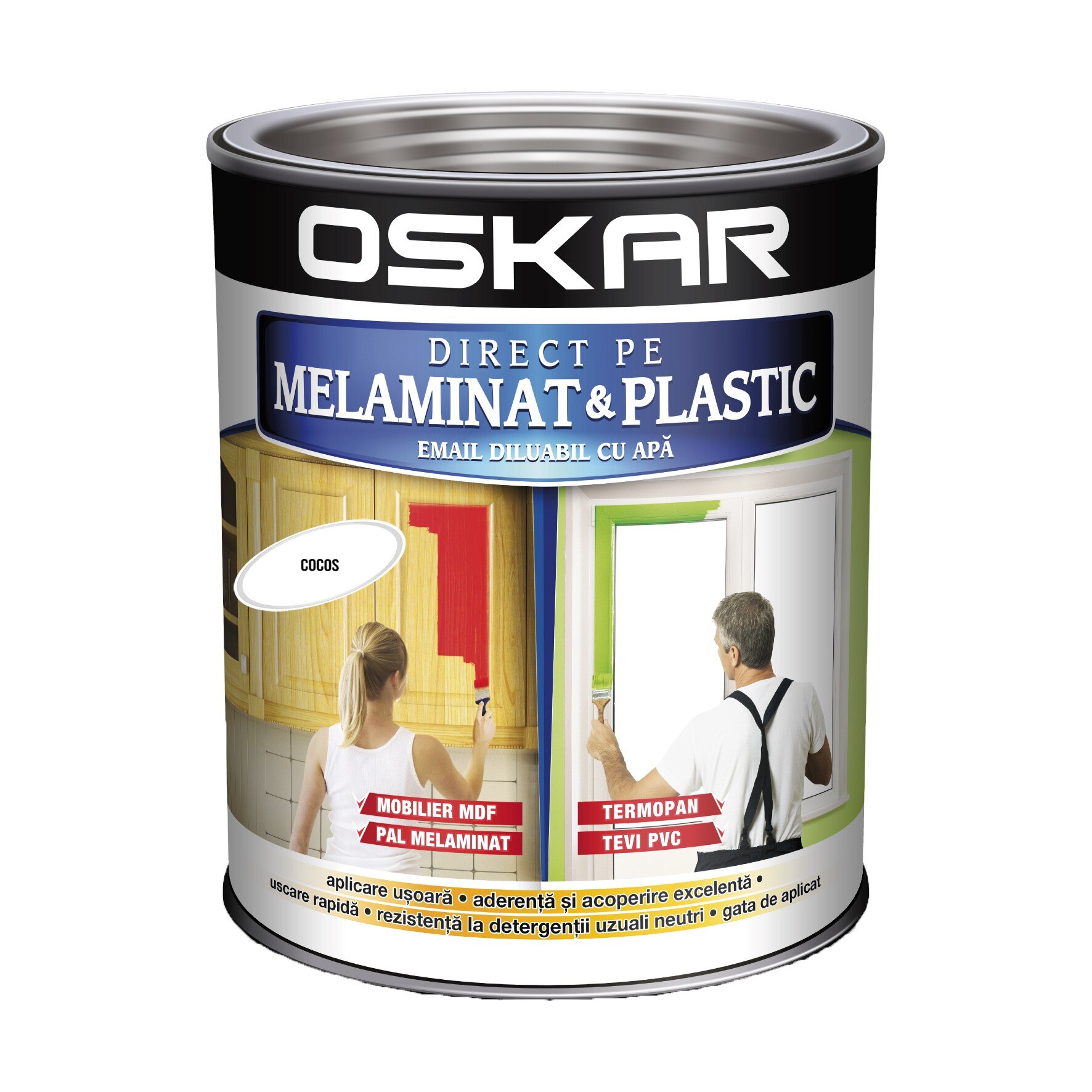 Vopsea oskar direct pe melaminat si plastic dedeman