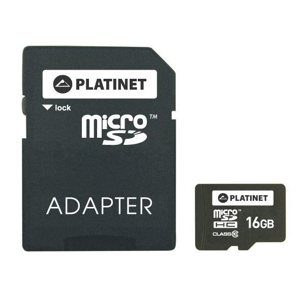 microsdhc 16gb platinet cu adaptor