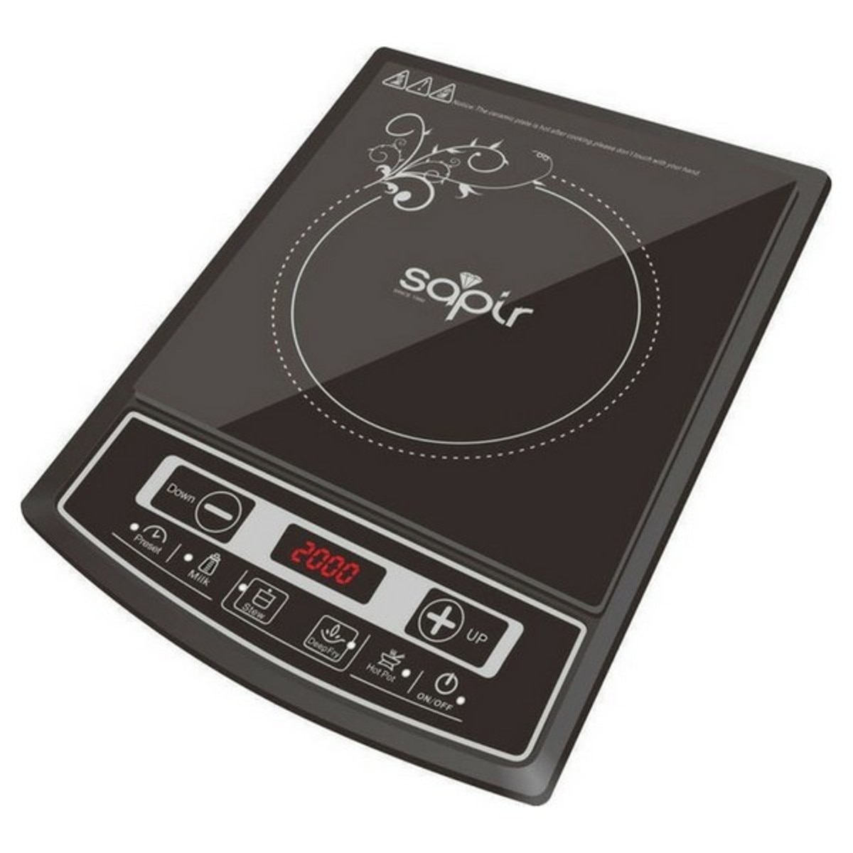 Plita ceramica cu inductie sapir 2000w led