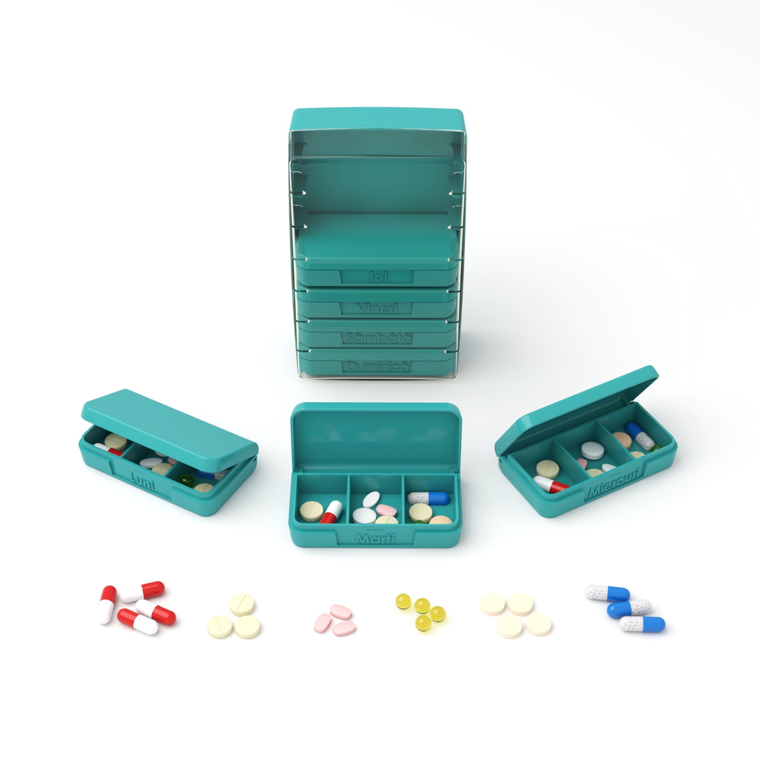 Cutie depozitare plastic cu capac