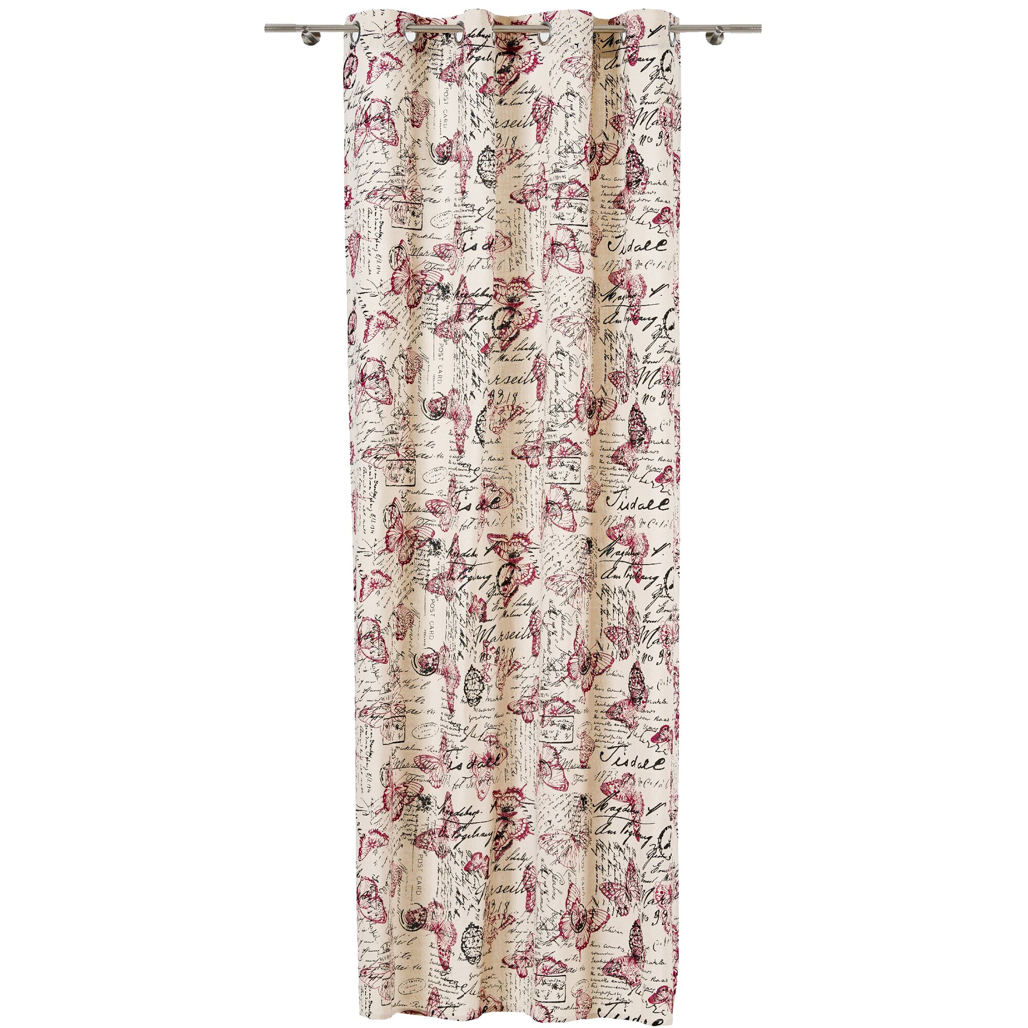 Draperii crem cu rosu leroy merlin