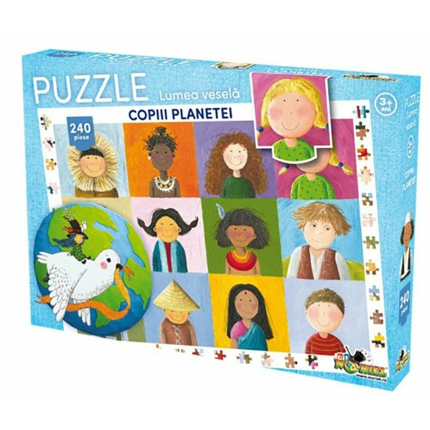 noriel puzzle 240 piese lumea vesela