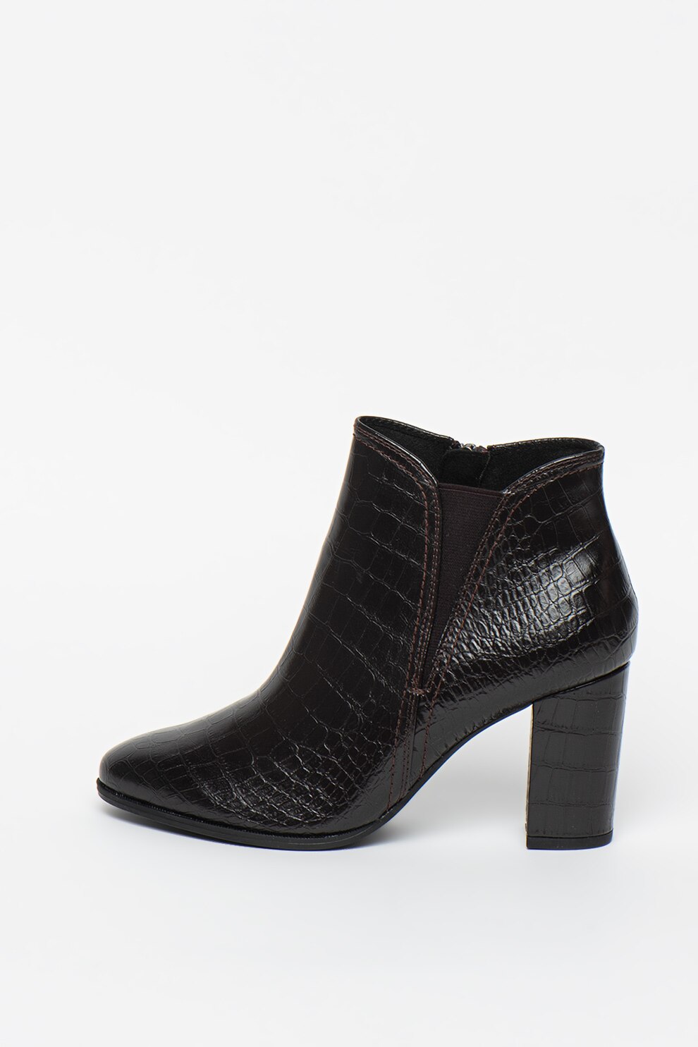 Botine maro din piele zara