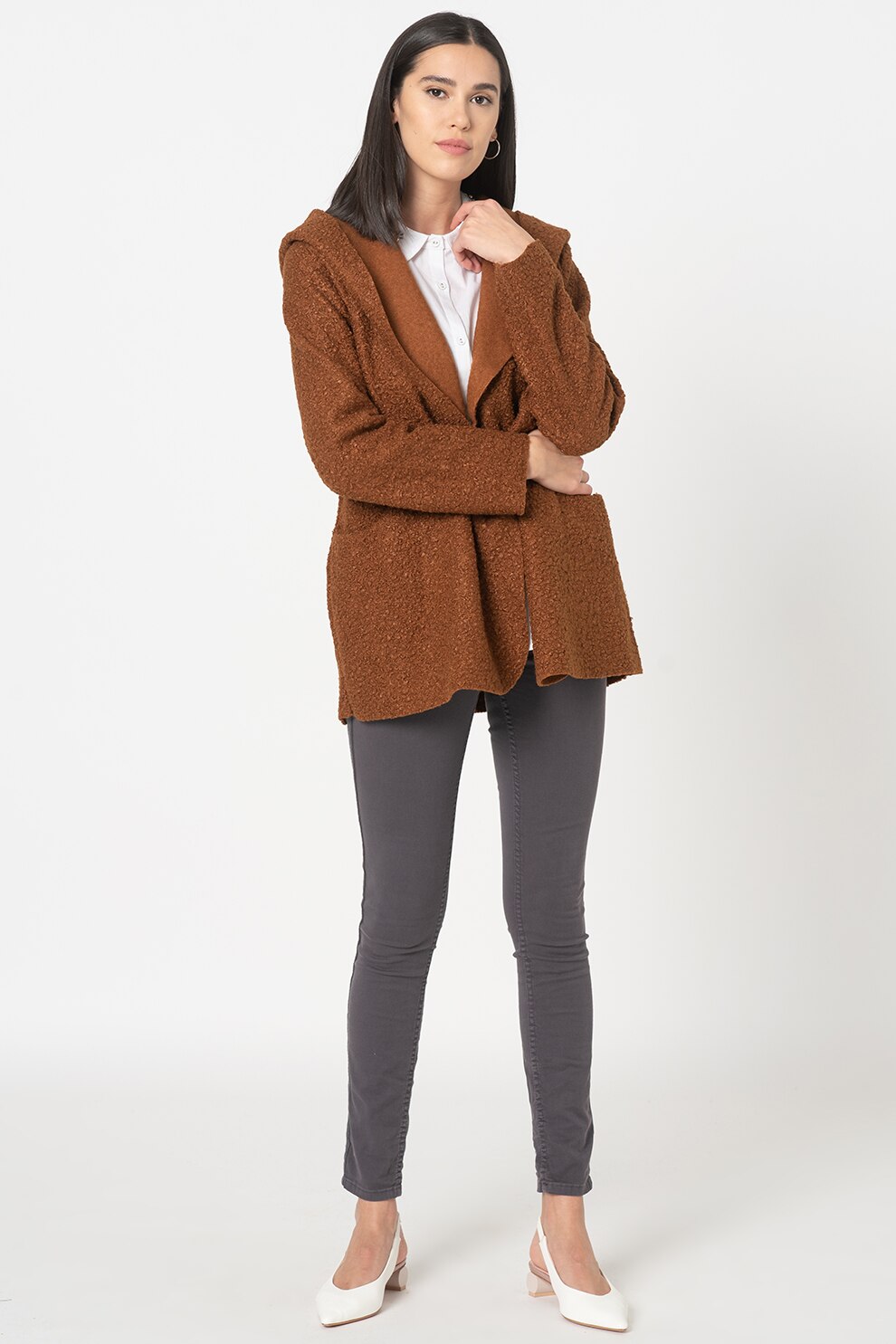 cardigan zara maro cu auriu
