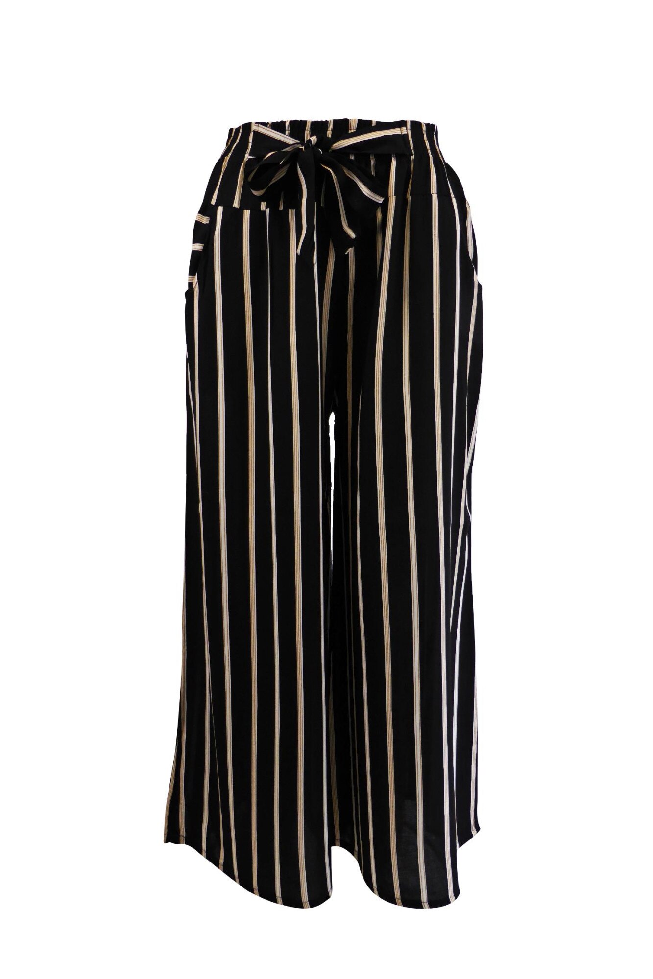 Fashion zara 2017 pantaloni negri cu dunga alba