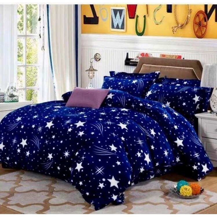 lenjerie de pat floricele albastre zara home