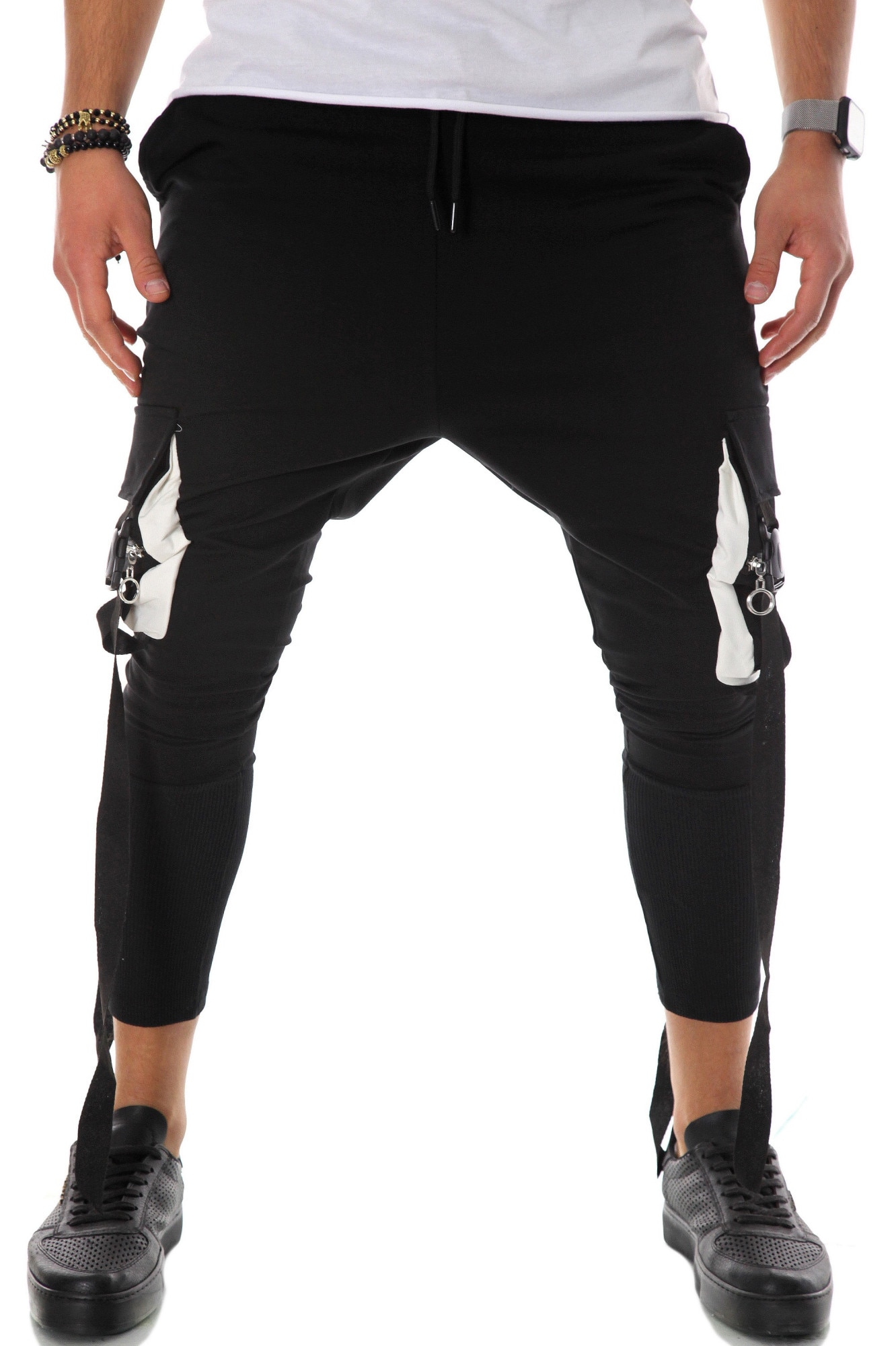 pantaloni cu tur lasat zara