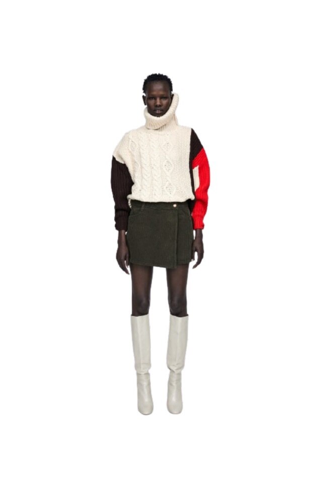 pantaloni kaki zara talue inalta