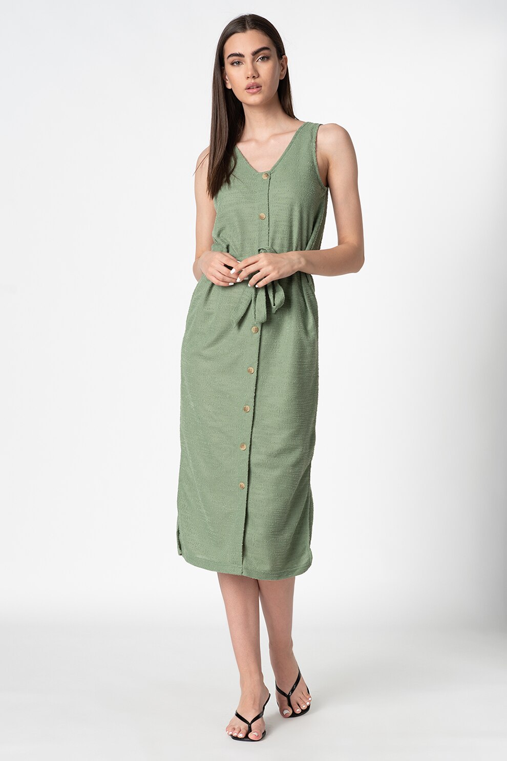 Rochie cu flori zara verde midi – Cumparaturi online