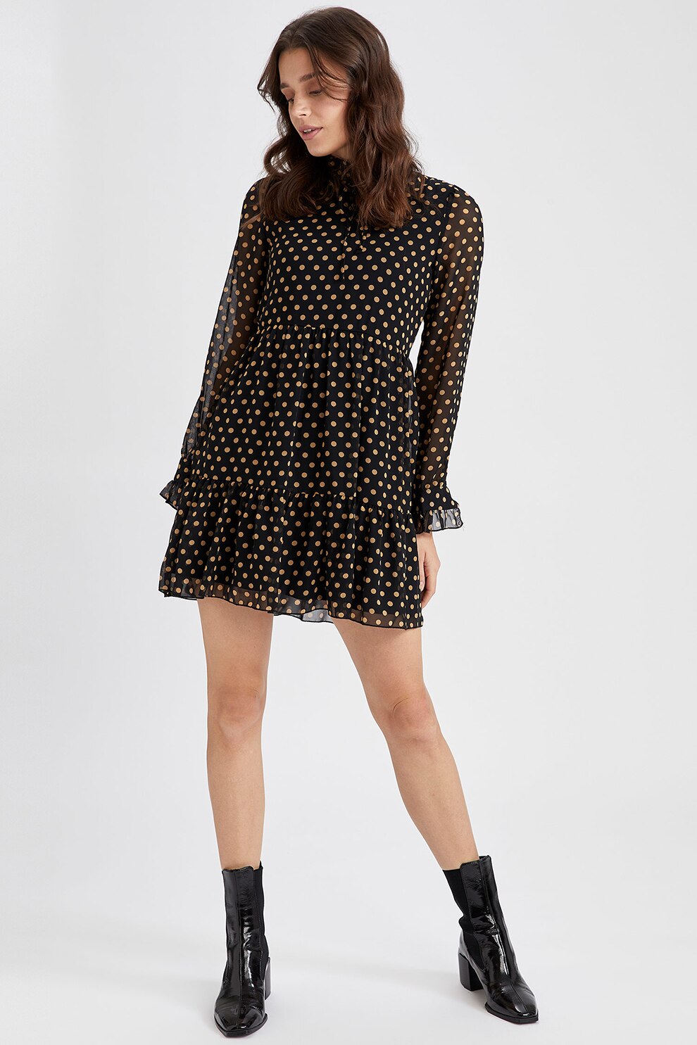 Rochie cu structura si buline zara – Cumpărați online