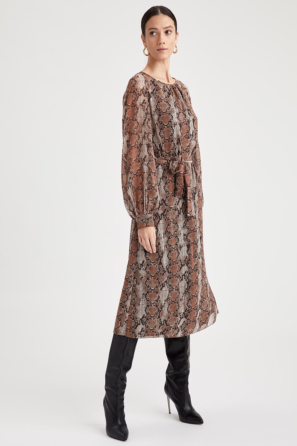 rochie zara peplum animal print