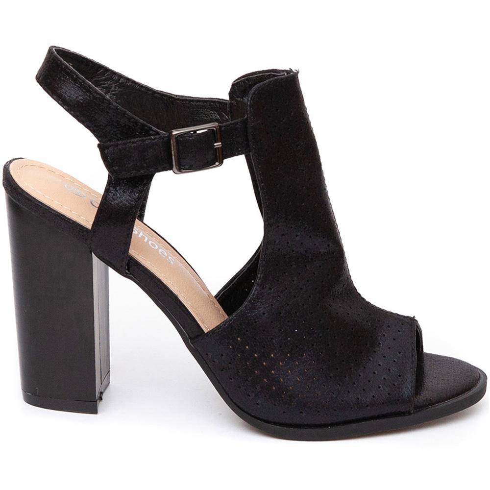 sandale negre cu tinte cu toc zara