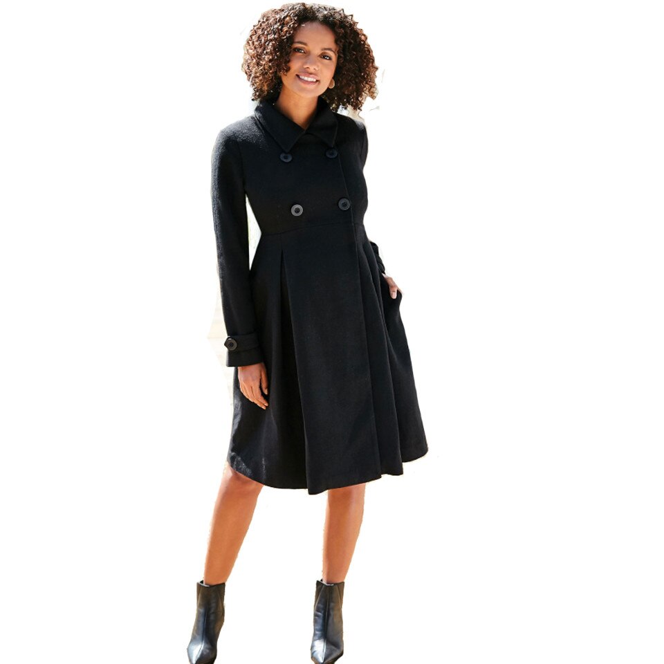 Zara black long coat wool – Cea mai bună selecție online