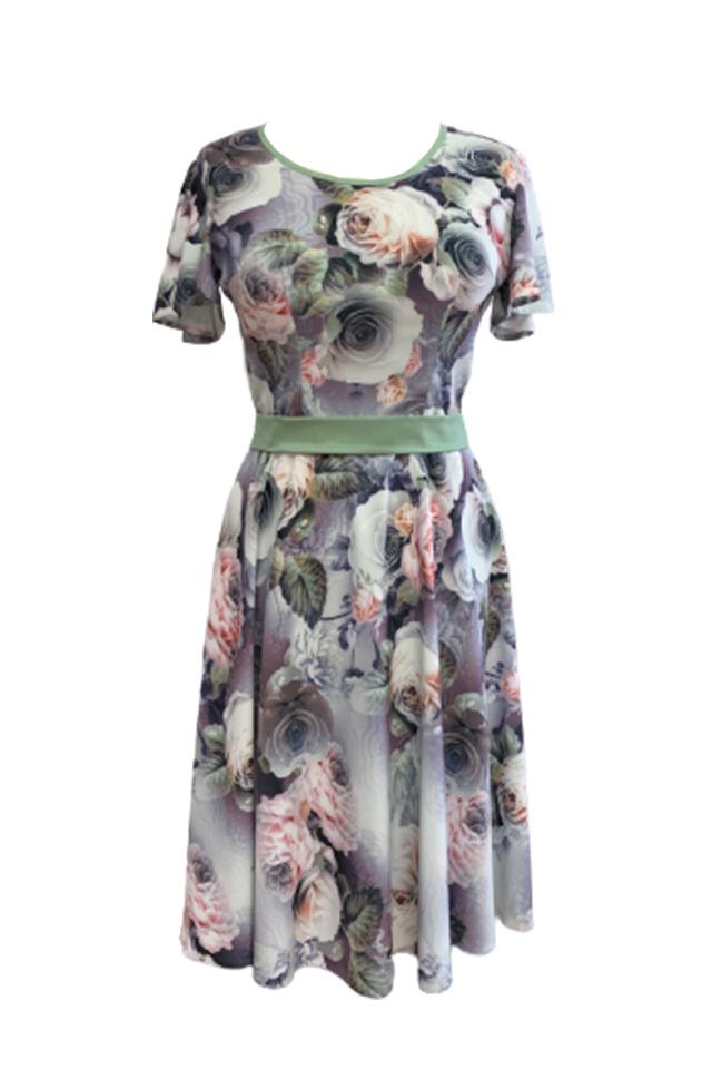 zara floral print shirt dress