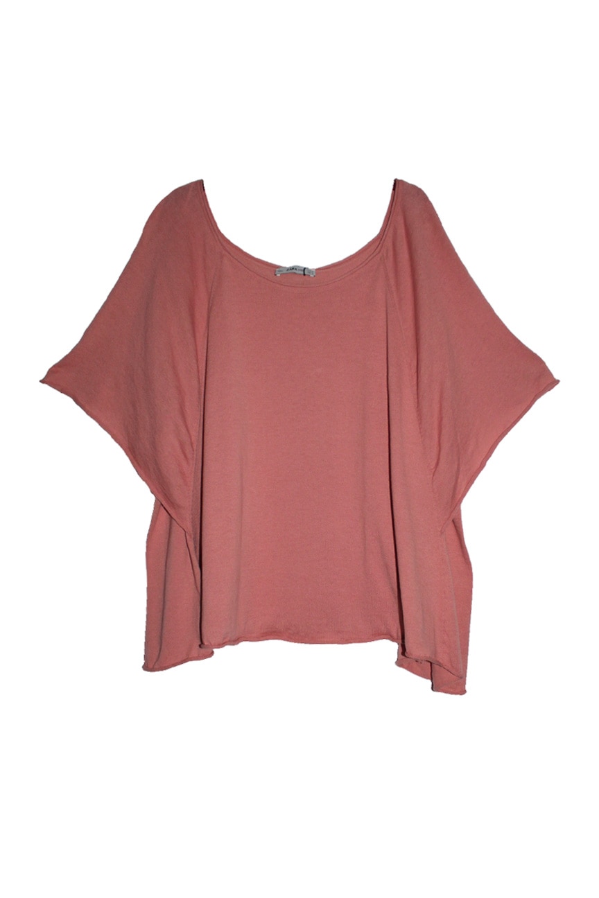 zara long knit dress pale pink