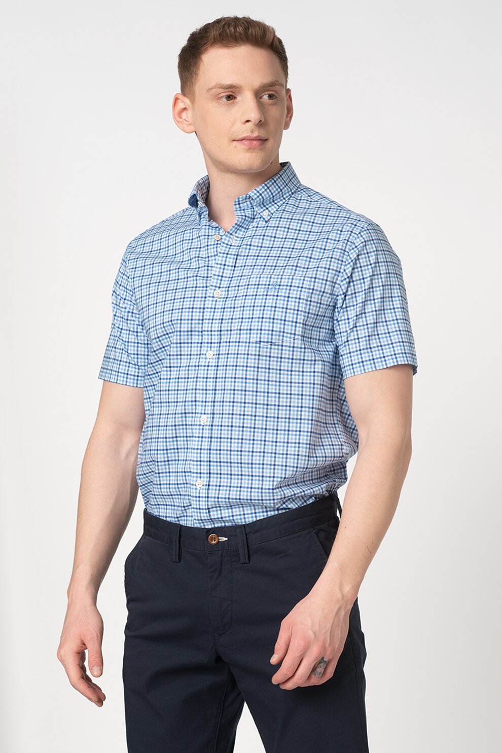 Zara man camasa in patratele albastre