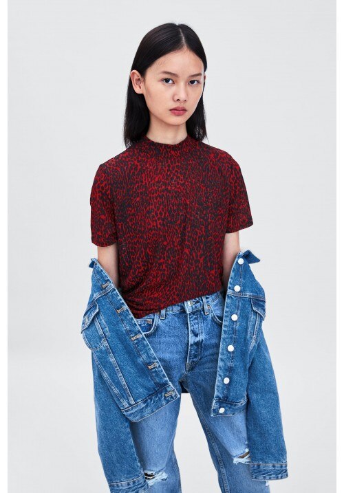 Zara tricou animal print barnati